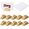 Natural Pine Wood Place Card Holders Multi-Shapes Wooden Card Holder  Office Tag