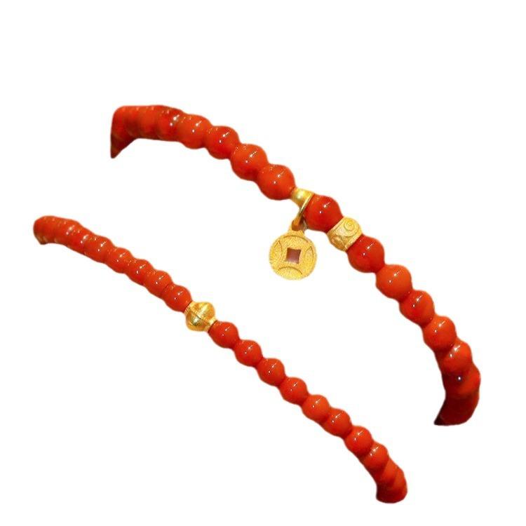 Popular Maple Leaf Flowing Red Southern Red Agate Bracelet Handmade Niche Design Bracelet As a Gift for a Best Friend