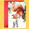 Watercolor Wind Birthday Greeting Card Envelope Set Handwritten Greetings Card Message Large Size