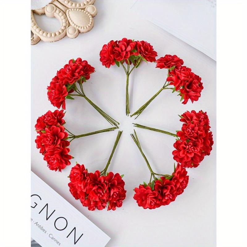 Artificial Carnation Flowers Bouquet MINI Letter DIY Wreath Material Candy Box Accessories Home Wedding Decoration Bride Wrist Flower Chest Flower