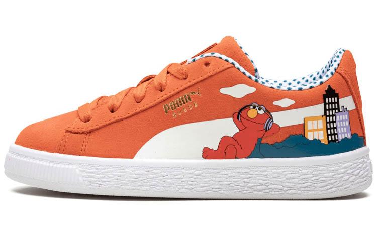 PUMA Suede Sesame Street 50 Low top Skateboard Shoes Orange Children Aged 3 7 Years Old 368924-02 31