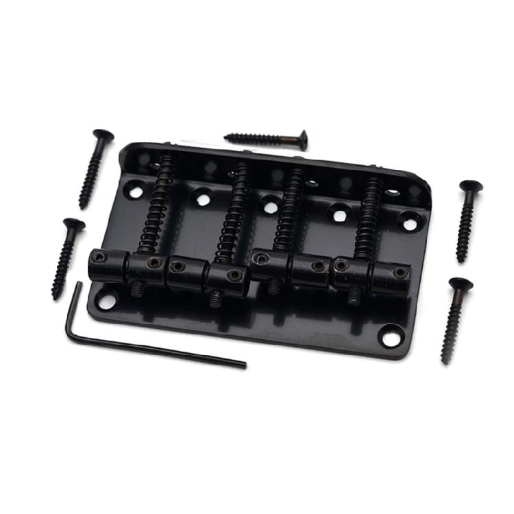 4 String Bass Bridge Assembly, 4 String Bass Bridge for 4 Strings Electric Bass чёрный