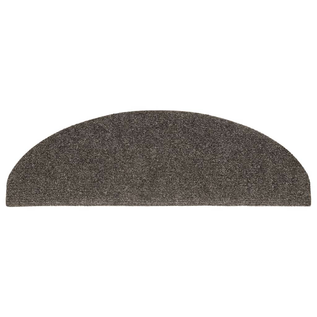 Self Adhesive Stair Treads 5 pcs 65 x 21 x 4 cm Anthracite Grey Semi Round Large