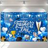 Happy Father's Day Tapestry, Blue Dad Themed Background Cloth, Party Decor