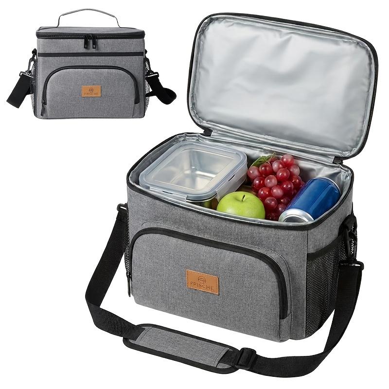 Large-capacity picnic bag, non-food contact, women's insulated lunch bag, reusable portable cooler bag, multifunctional crossbody bag with adjustable