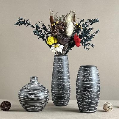 Modern Minimalist Zen Ceramic Vase for Tabletop, Dried Flowers, and Decoration: Tea Room, Living Room, or Wine Cabinet