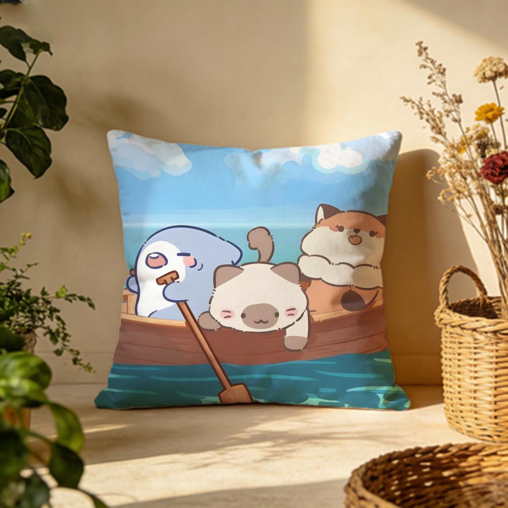 Stylish FFat Sharkful Cushion Cover Versatile DoubleSided Pillow Case Fit for Sofa Bed Car  Daily Decor