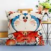DDoraemon Cushion Cover Washable Linen Pillowcase Soft  for Sofa Bed Cozy Home Room Decor