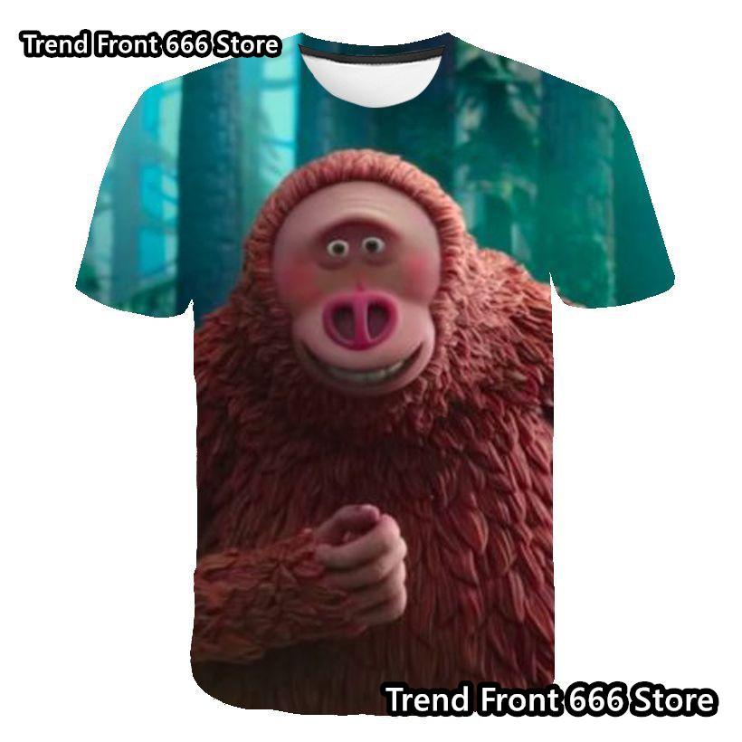 

Children s Tshirts Summer Kids Short Sleeve T-shirt Missing Link 3D Prited Monkey Cartoon Pattern Anime Boys Girls Loose Tops 110cm