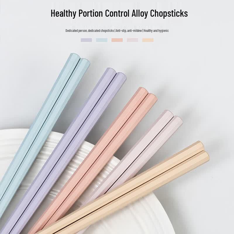 Kangbach Healthy Alloy Chopsticks - 5 Pairs Upgraded
