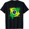 T-shirt med fotboll och Brasiliens flagga