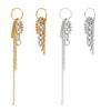 Sparkling Tassels Drop Earrings With Cubic Zirconia Stones Sturdy Allergy Resistant For Women