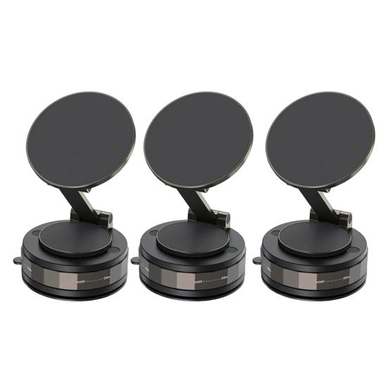 Magnetic Car Phone Holder for MagSafe Vacuum Suction Phone Mount 360 Degrees Rotatable Foldable Bracket for All Smartphones