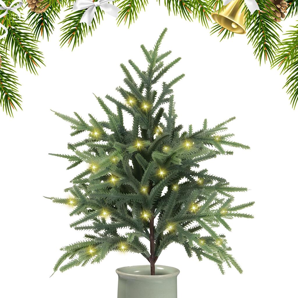 Christmas Pine Branches Artificial Greenery Picks With Led Light Pre Lit Pines Stems Home Decor For Outdoor Indoor Porches