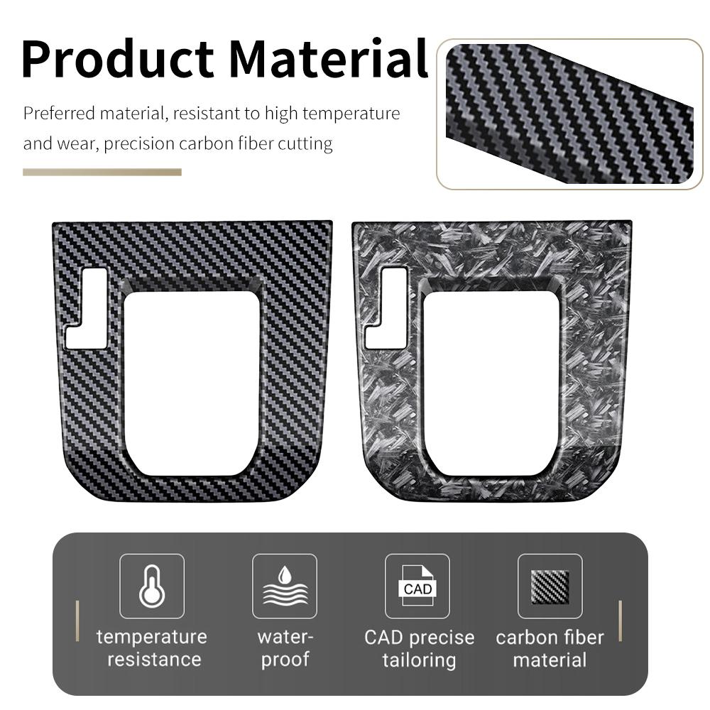 For Subaru Forester 2025 ABS Carbon Fiber Forged Carbon Style LHD Car Gear Shift Panel Sticker Gear Shift Knob Cover Accessories