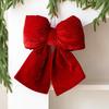 S/M/L R ed Velvet Bows For Christmas Tree Ornament Garland Topper Holiday Home Decoration Velvet Christmas Bows Pendant