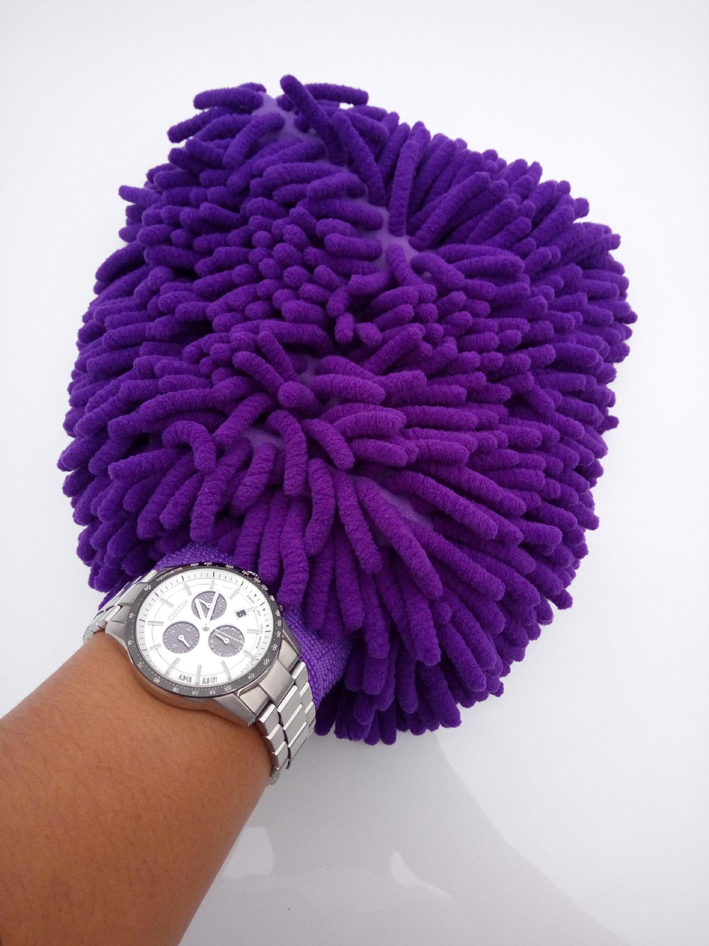 

Chenille Double-sided Car Wash Gloves - Coral Fleece Bear Paw Design Type C - 60g