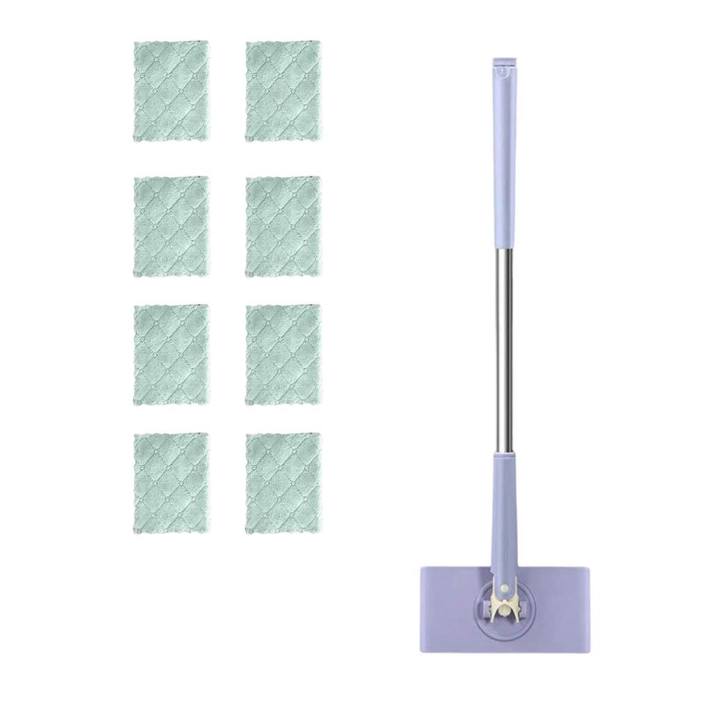 Verbesserter Grip-Mopp, Wischmopp mit automatischem, freihändigem Schiebe-/Ziehgriff, 360° drehbarem Kopf, geeignet für Bad und Küche