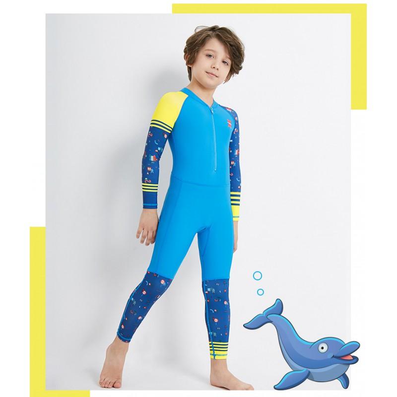 Kids UV Protection Rash Guard Swimsuit Long Sleeve One Piece Swimwear Snorkeling Beach Outdoor