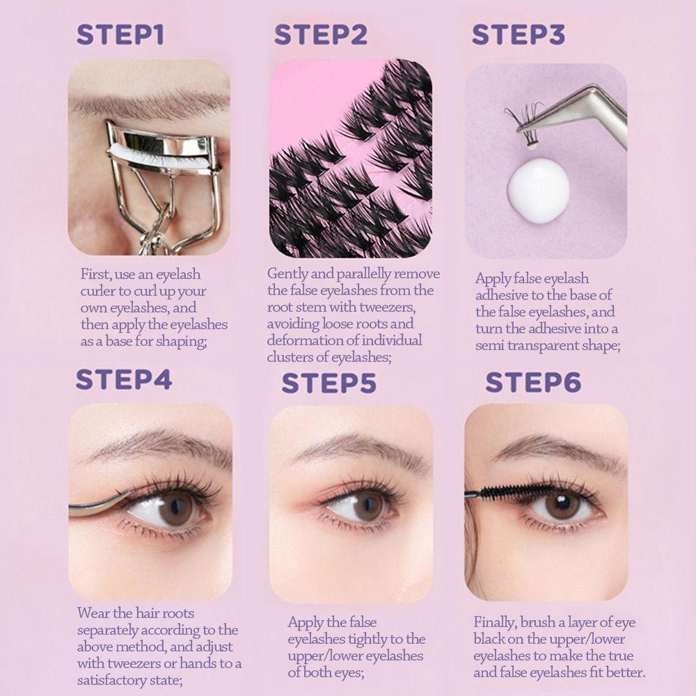 12 Rows Bond and Seal 3D Faux Mink Lash Wispy Style Fake Eyelash False Eyelashes  Eye Lash Extension