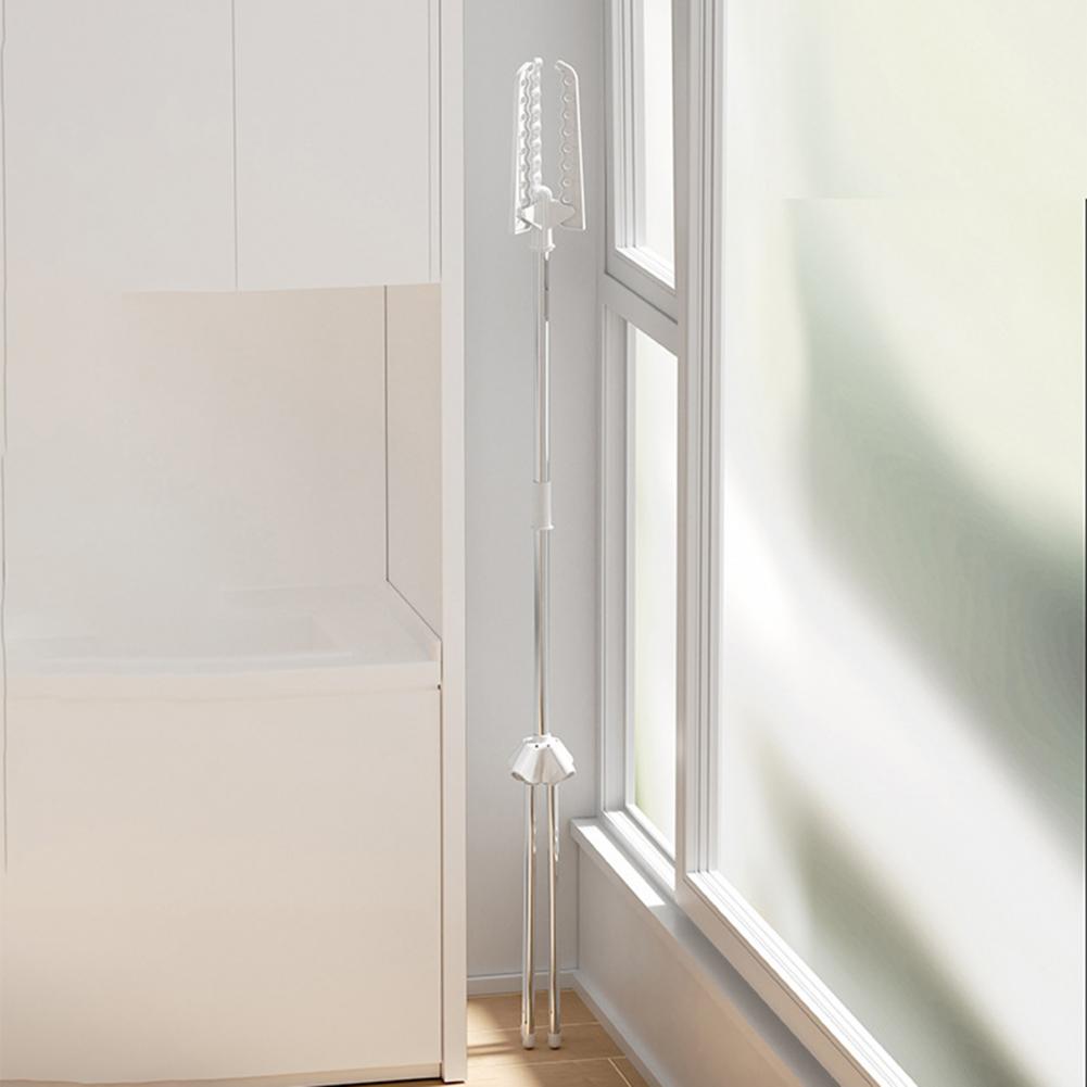 Stable Base Clothes Rack Portable Folding Clothes Rack with Stable Base Flexible Arm for Space-saving Drying Solution