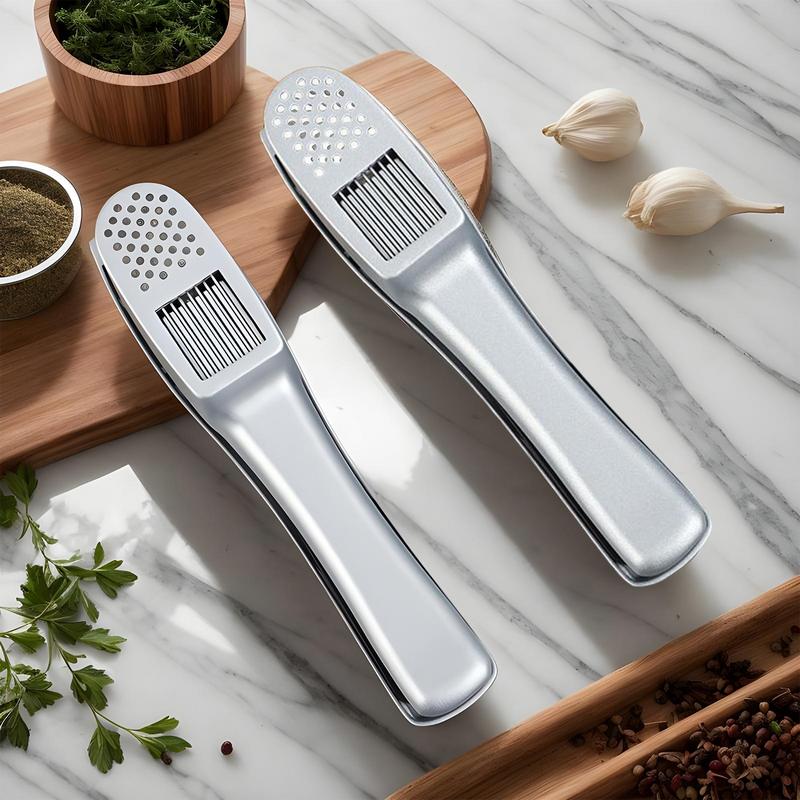2-in-1 Design Multifunction Garlic Press Crusher Kitchen Cooking Ginger Squeezer Masher Handheld Ginger Mincer Tools