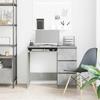 VidaXL Desk Concrete Grey 90x45x76 Cm Chipboard