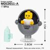 City Series Baby Pram DIY Building Block Various Open Room Furniture Toilet Appliances Model MOC Brick Gift Kid Toy For Children