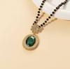 Sweater Chain Long Autumn and Winter Necklace Women's Simple High-end Clothes Accessories Retro Crystal Geometric Modeling Retro Style