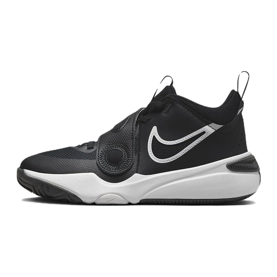 (GS) Nike Team Hustle D 11 Basketball Shoes  Black White  Kids  DV8996-002 EU 38