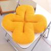 Four Leaf Clover Plush Seat Cushion With High Resilience Filling For Home And Office Comfort