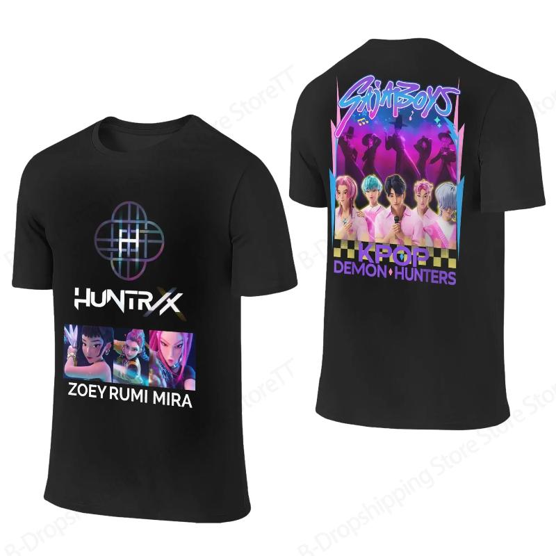 Cartoon Anime K-Pop Demon Hunters 3D Print Adule Fashion Casual Short Sleeve Tops T-shirts