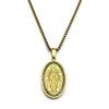 Jungfrau Maria Katholischer Anhänger Halskette für Damen Herren Edelstahl Gold Silber Farbe Unsere Liebe Frau Kette Schmuck Halskette