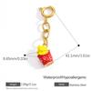 18K Gold Plated Stainless Steel Donut Coffee Bikini Pendant Charms Colorful DIY Jewelry Accessories