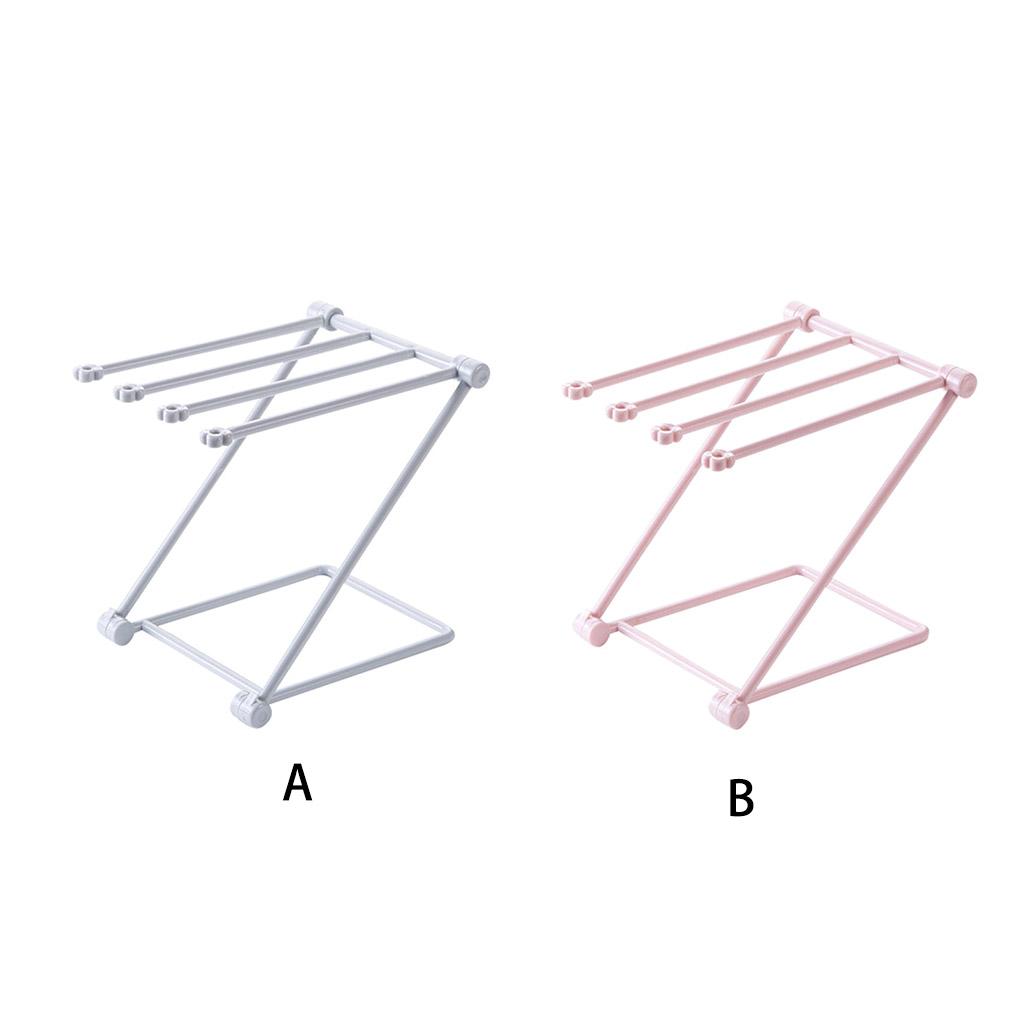 Suport Raft pentru Prosoape Uscător Organizator Depozitare Pliabil Multifuncțional Agățător Dulap Rafturi Baie Accesorii Instrumente