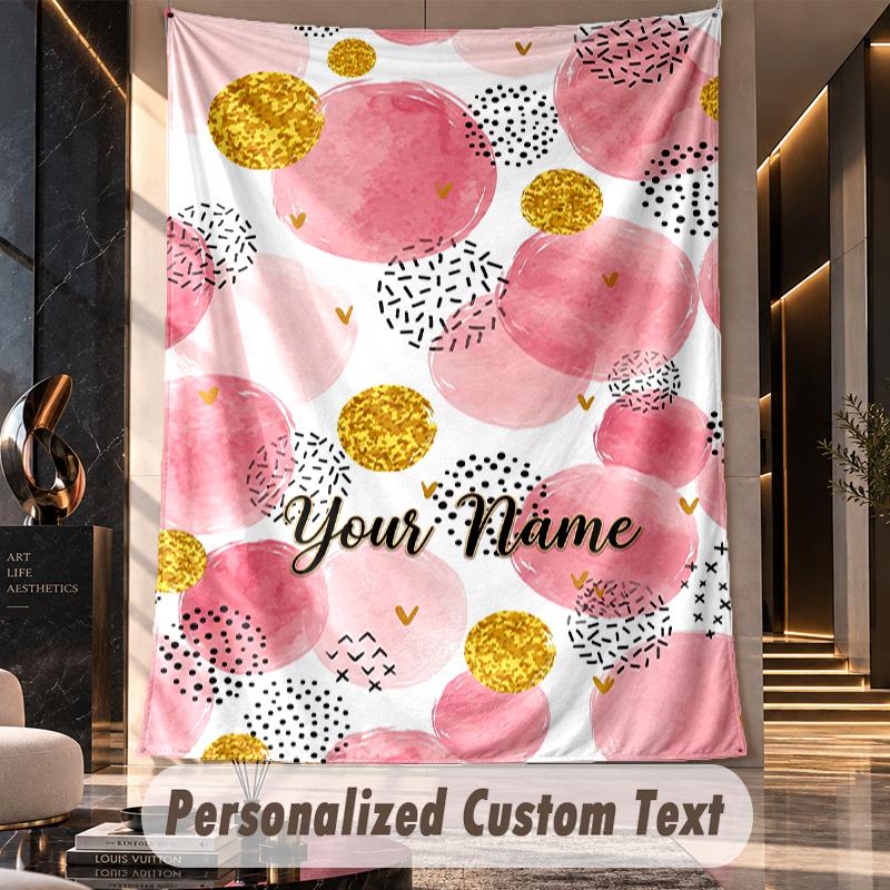 Abstract Animal Print Theme Wall Tapestry Customized With Name Text Personalized Hanging Tapestry For Bedroom Living Room Decor