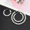 Party Big Circle Fashion Elegant Round Shape Pearl Hoop Earrings Drop Dangle Ear Stud