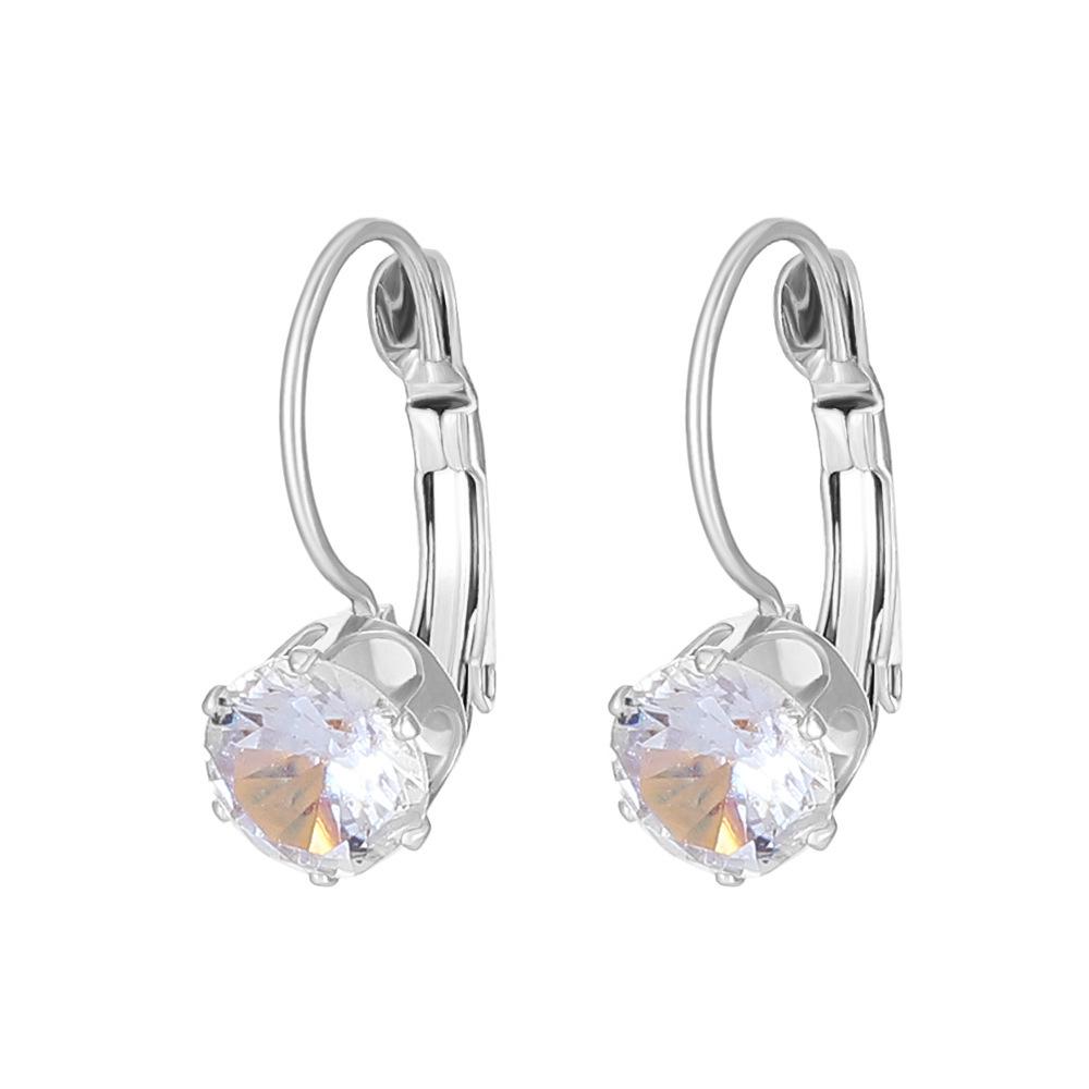 Boucles d'oreilles élégantes en zircon: Design de moulin à vent en diamants colorés pour femmes