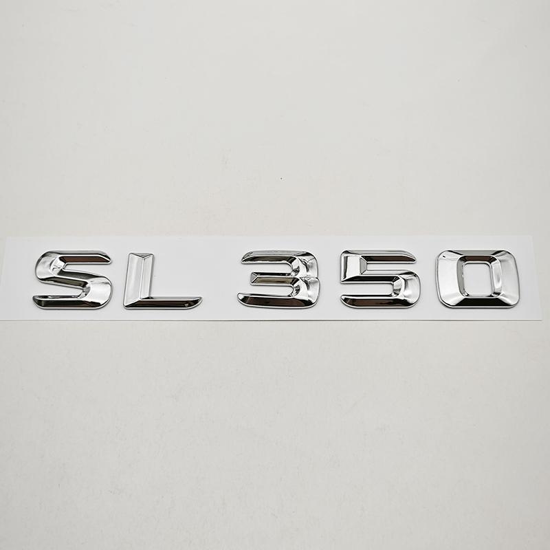 3D ABS Car Letters Badge Sticker Rear Trunk Logo SL350 SL400 SL500 Emblem For Mercedes Benz SL350 SL400 SL500 R230 R231 R129 ON4