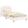 Struttura Letto per Bambini con Testiera Crema 80 x 200 cm Bouclé