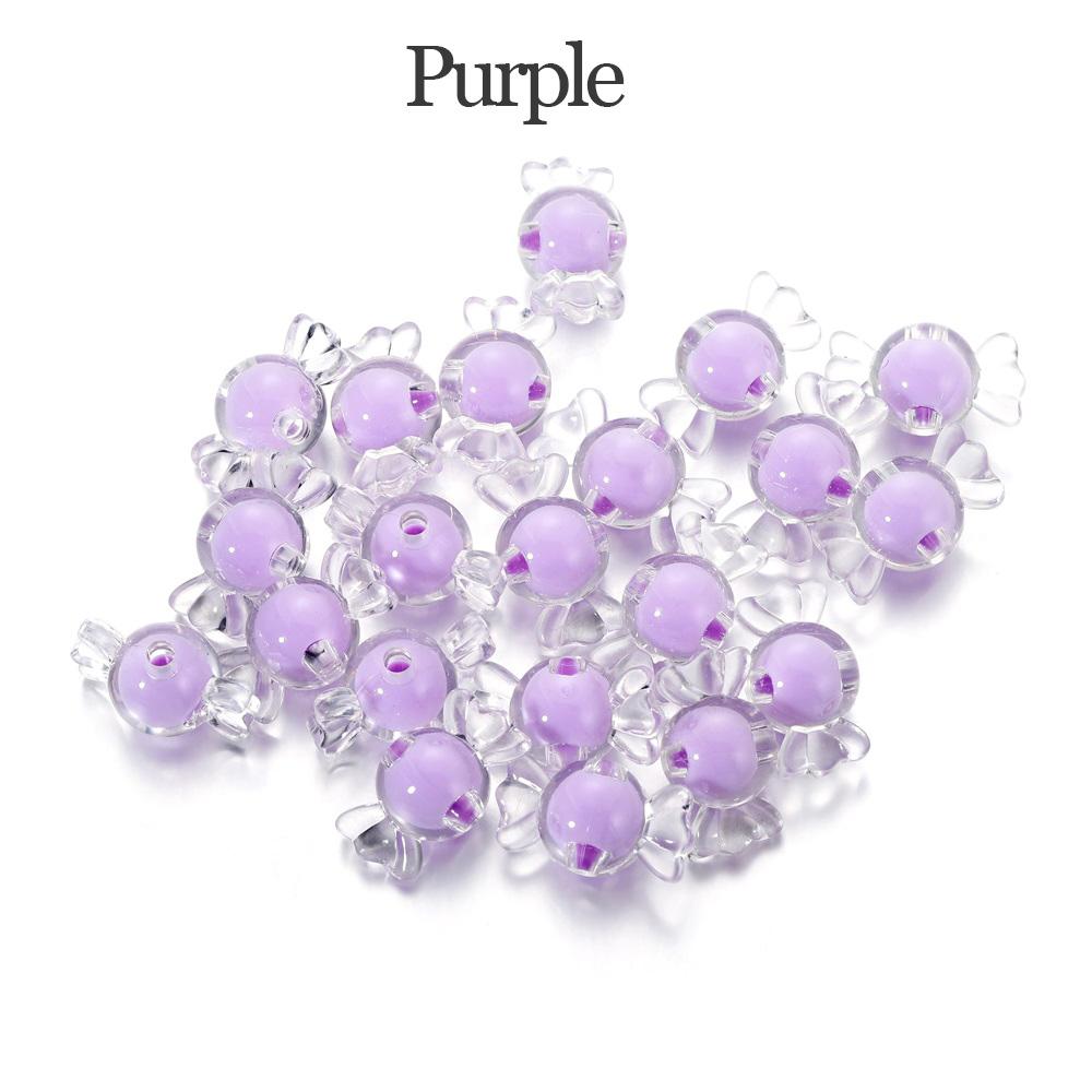 20Pcs Acrylic Spaced Beads Transparent Candy Heart Shape Beads Handmade For DIY Necklace Earrings Jewelry Making Accessories