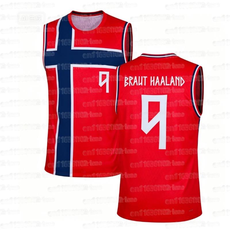 Haaland 9 Norway Fan Basketball Sleeveless Vest Breathable Quick Drying Street Wear Summer 3D Printed Casual Family Style