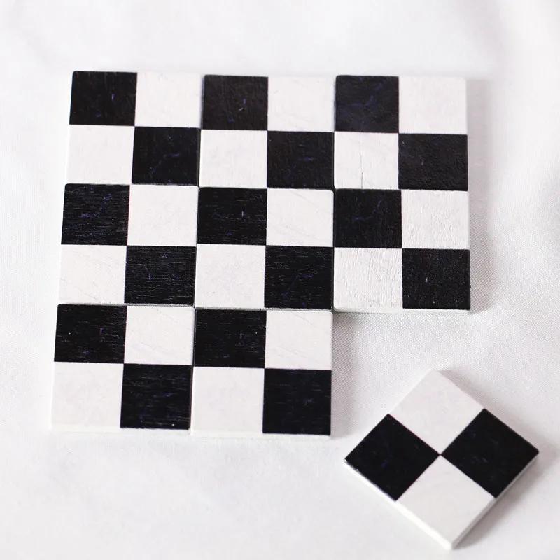 

Dollhouse Flooring Tiles Doll House Tiles Miniature Checkerboard Floor Simulation Small Diy Miniature Decoration Accessories 9Pcs