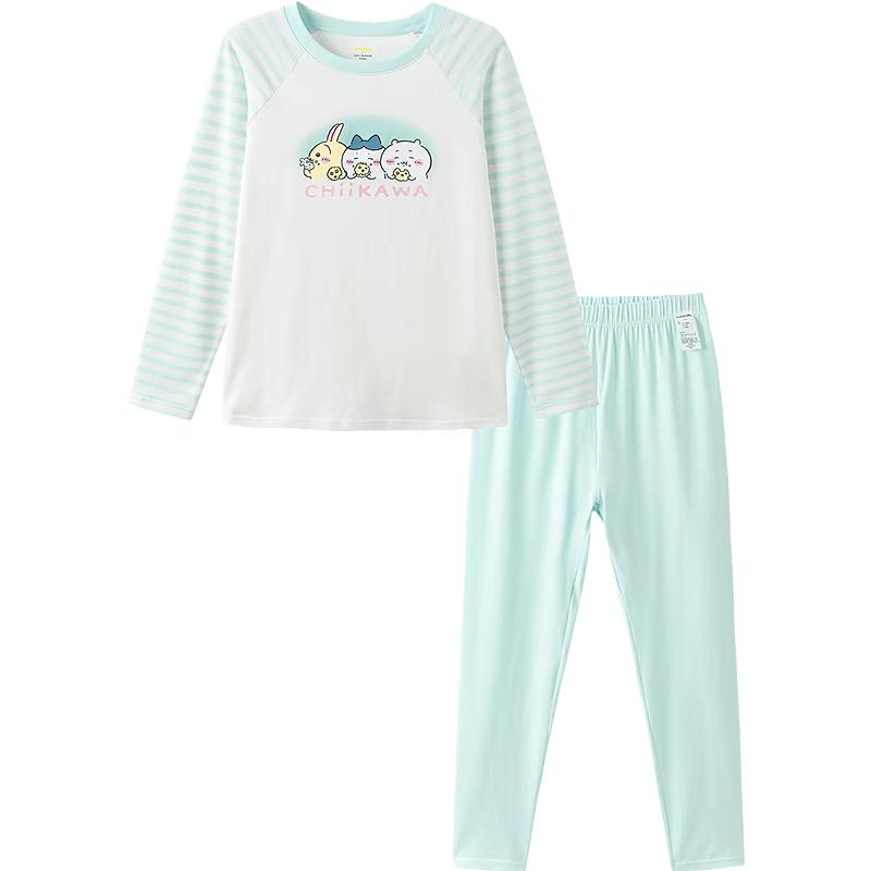 Balabala Girls' Chiikawa Cartoon Long-Sleeve Base Layer Set