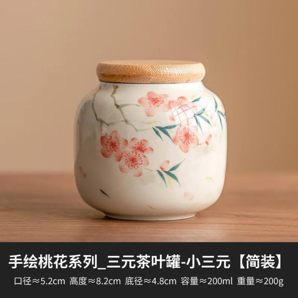 Barattolo Europeo in Ceramica con Coperchio Fiori Dipinti a Mano per Decorazione Tavolo Contenitore Ermetico per Tè Dispenser per Cereali da Cucina