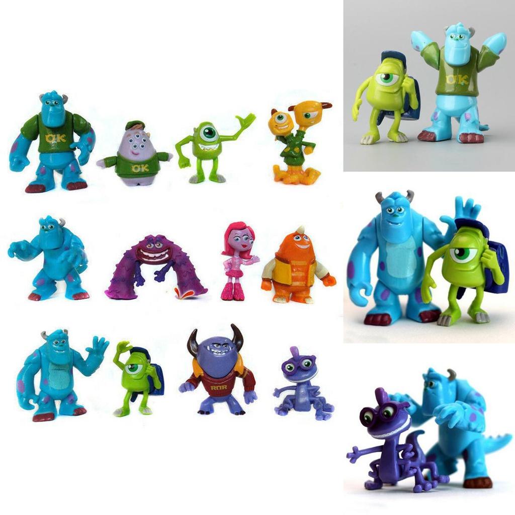 Engaging 12 Pcs Monsters University Sully Mike Anime Figurine Set For Tiny Hands And Imagination