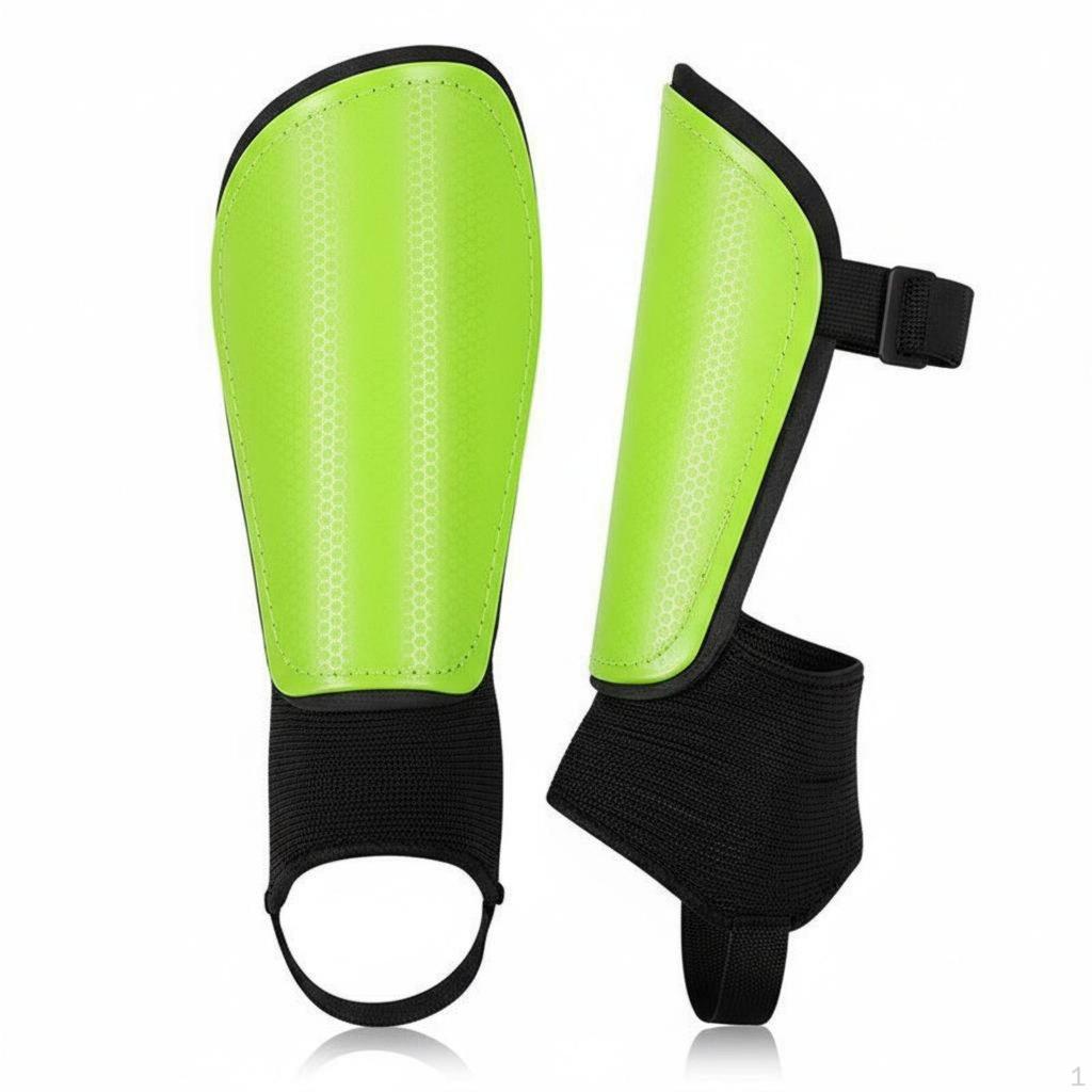 2 Pieces Soccer Shin Guards EVA Foam Padding Football Pads Honeycomb Shell Leg