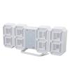 3D LED Digital Clock Time Temperature Display Night Light Alarm Function White 3D Digital Clock for