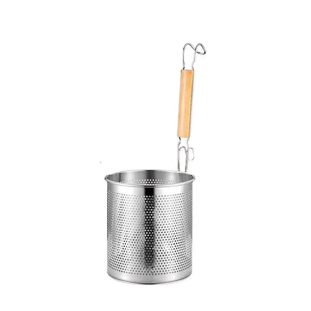 Stainless Steel Colander Noodle Dumplings Vegetable French Strainer Sink Basket Fries Tools Spaghetti Kitchen Fryer Mesh W7A8