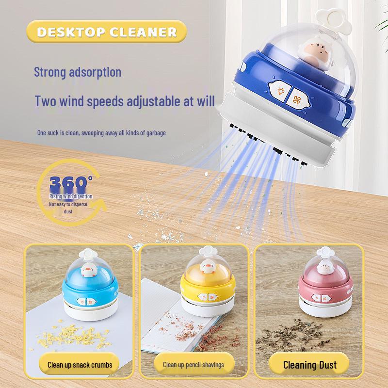 Wireless Desktop Vacuum Cleaner & Night Light for Crumbs - Ideal for Children and Students